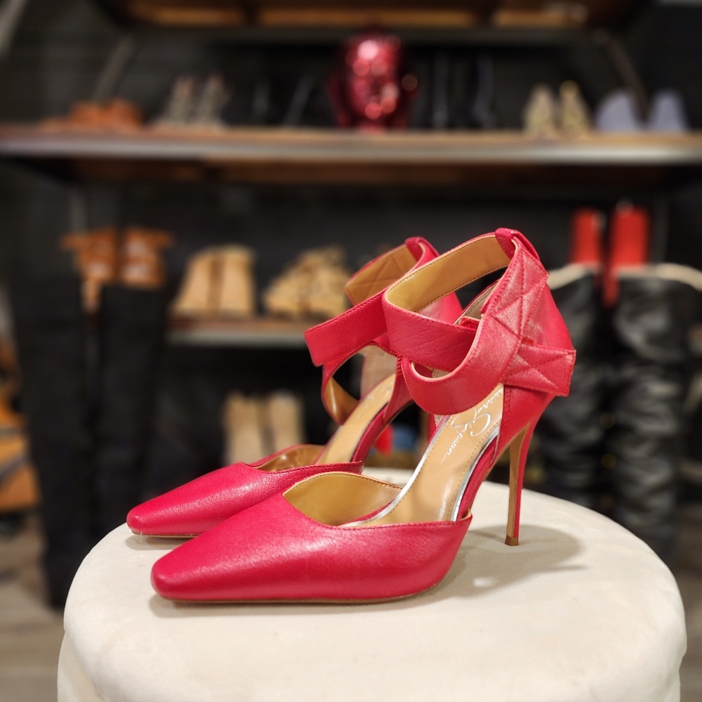 Jessica Simpson Elegant Red Stiletto Heels NEW!